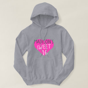 Söt 16 16:e födelsedagen hoodie