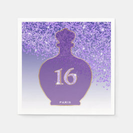 Söt 16 Amethyst Doft, Lila Paris Boutique Pappersservett