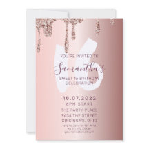 Söt 16-årsdag Roséguld Glitter