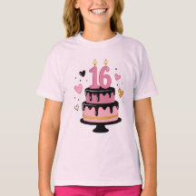 Söt 16-årsdagskaksgrafik Teen T-Shirt