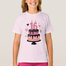 Söt 16-årsdagskaksgrafik Teen T-Shirt