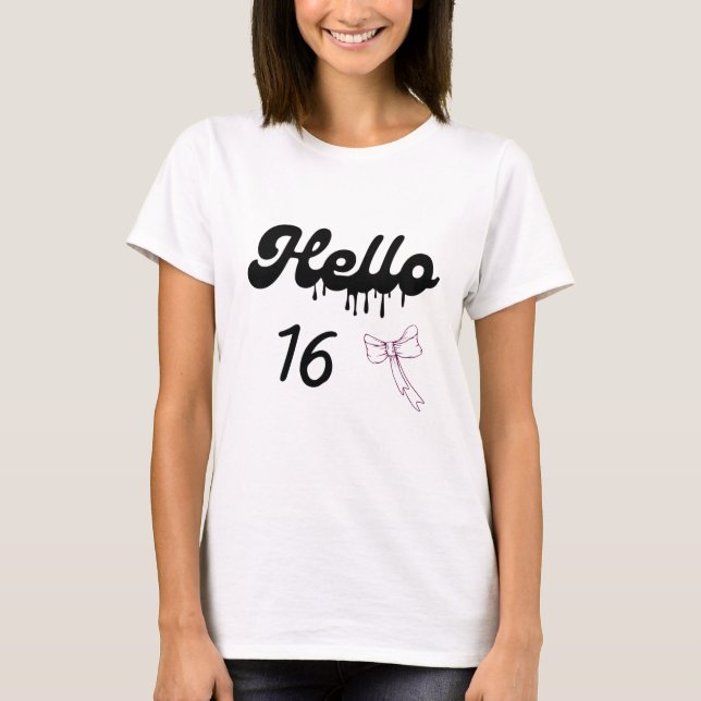 Söt 16-årsdagströja för tjejer – Söt 16 år T Shirt (Framsida)