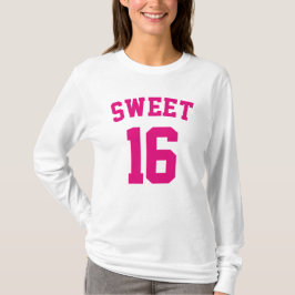 Söt 16 Birthday Cute Universiteten Brev College T Shirt