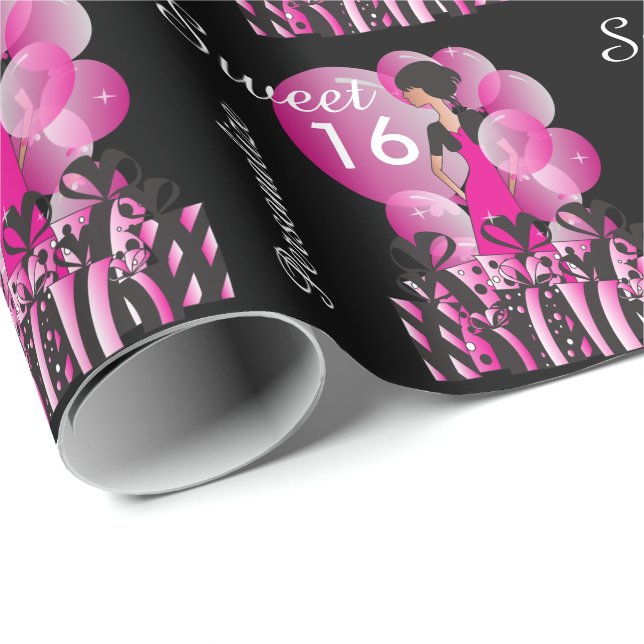 Söt 16 Birthday Girl Presentpapper (Rullad Hörn)
