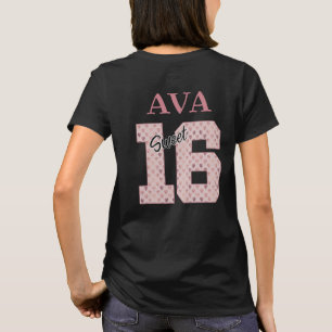 Söt 16 Birthday Girl Ro Färg Typografi T Shirt