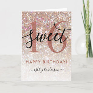 Söt 16 Chic Glitter Ombre Kort