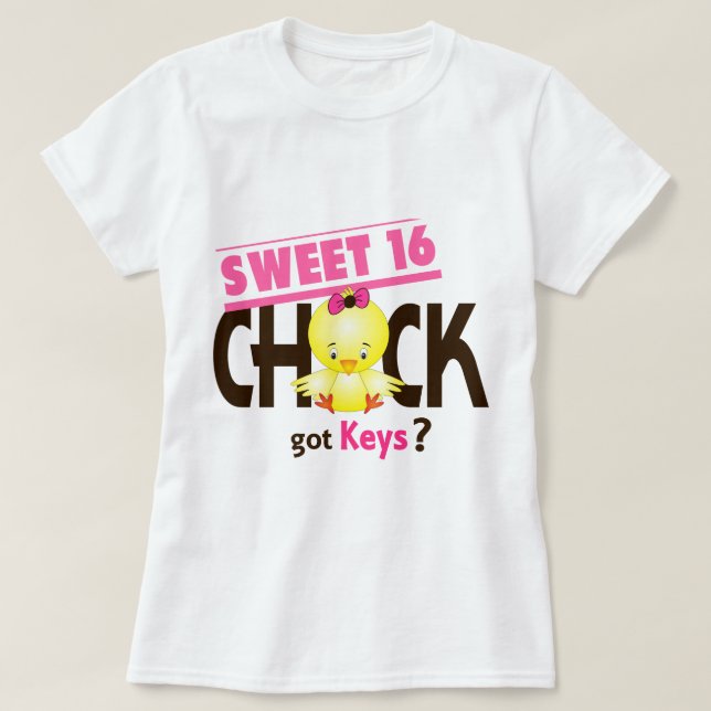 Söt 16 chick 1 tee (Design framsida)
