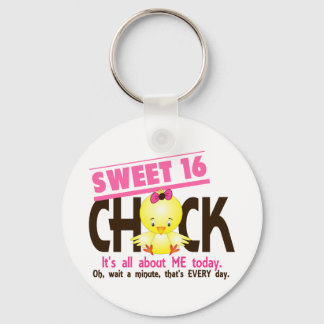 Söt 16 Chick 3 Nyckelring