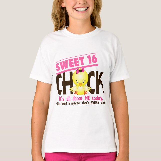 Söt 16 chick 3 tee (Framsida)