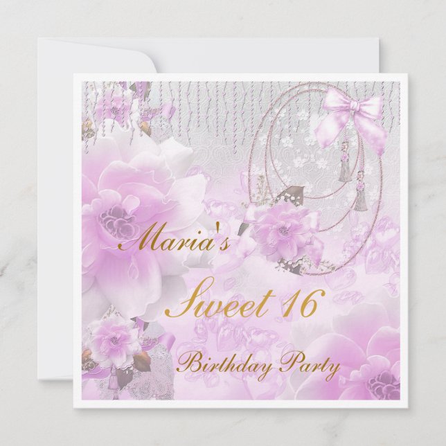 Söt 16-dagars inbjudan (Framsida)