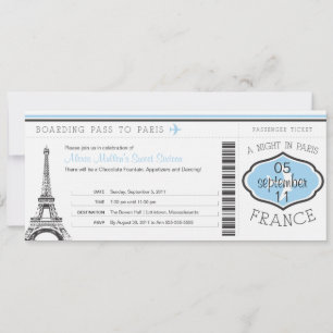 Söt 16-dagarsboardingpass till Paris Inbjudningar