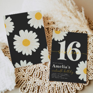Söt 16 Daisys födelsedagsinbjudan Inbjudningar