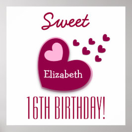 Söt 16:e födelsedag Spridning av örter A01C1 Poster