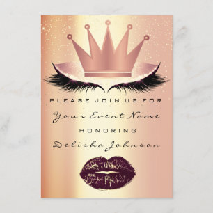 Söt 16:e Möhippan Quinceanera Kiss Princess Ro Inbjudningar