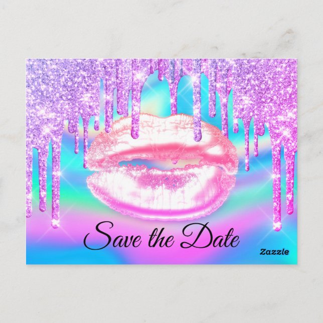 Söt 16:e Möhippan Quinceanera Rosa Girly Vykort (Baksida)