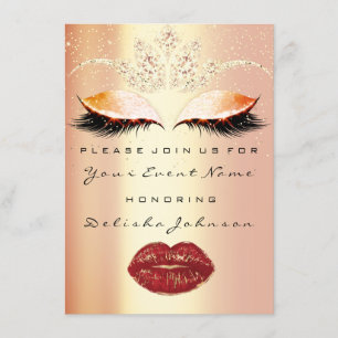 Söt 16:e Ro Diamond-Möhippan Quinceanera Makeup Inbjudningar