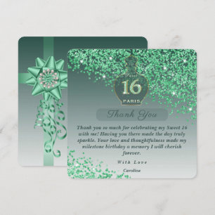 Söt 16 Emerald Fragrance Studio Tack Kort