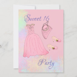 Söt 16 Firande av party Inbjudningar