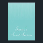 Söt 16 Födelsedagsfesters blå statisk Inbjudningar<br><div class="desc">Sweet sixteen Födelsedagsfest inbjudan. Lämpligt för alla födelsedagar och evenemang. Enkelt stil med färger av ljusblått statiskt eller sömnigt mönster på halvan.  Osa finns på begäran i liknande stil.</div>