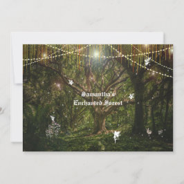 Söt 16 Förtrollade Älvor Rabbit Flowers Inbjudningar