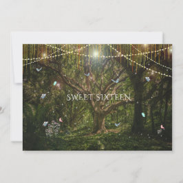 Söt 16 Förtrollade skogsblommor Butterflies Invi Inbjudningar