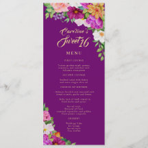 Söt 16 Glatt Blommigt Vattenfärgad Lila