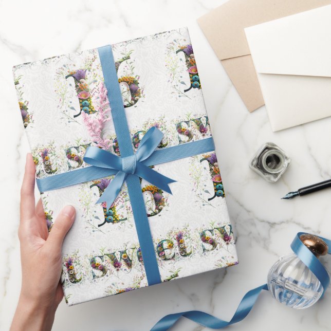 Söt 16 Grattis på födelsedagen Wildblommor Text Presentpapper (Gifting)