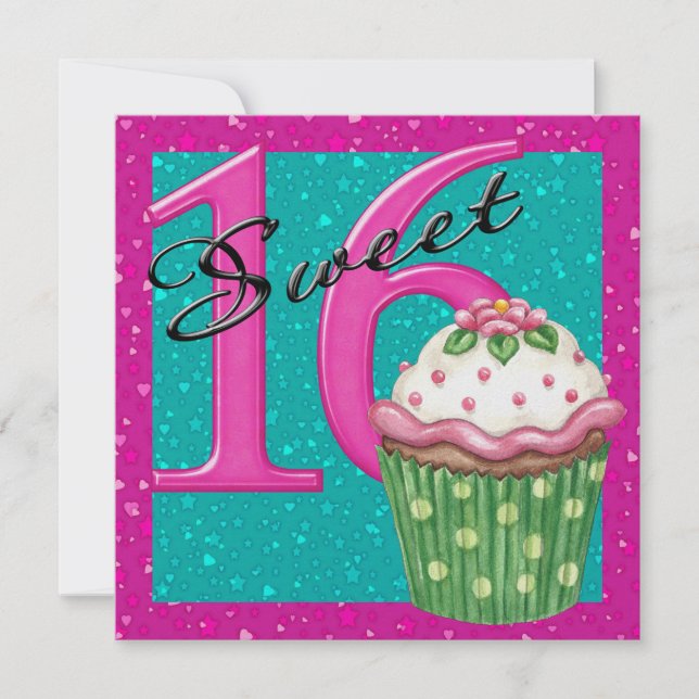 Söt 16 inbjudningar (Framsida)