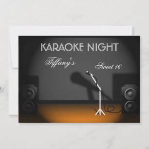 Söt 16 karaoke-kvällsinbjudan inbjudningar