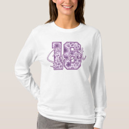 Söt 16 Lila Lavendel Blommig 16-årspresent T Shirt