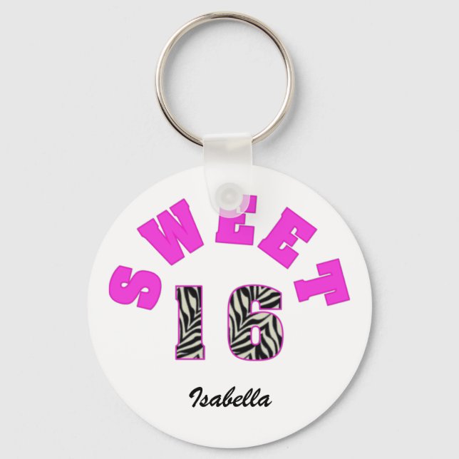 Söt 16-nyckelkedja nyckelring (Framsida)