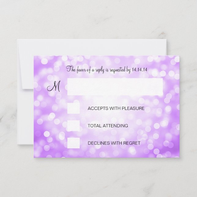 Söt 16 OSA Lila Glitter Ljus (Framsida)