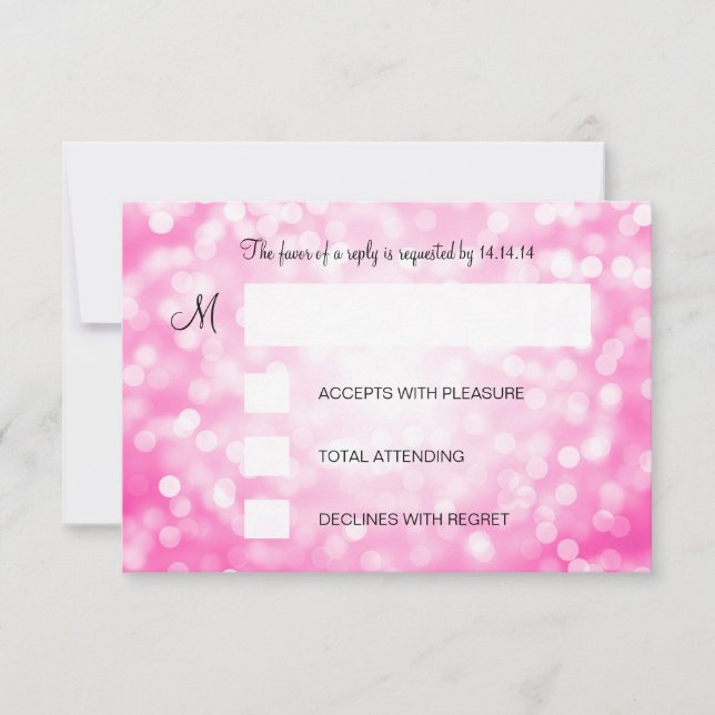 Söt 16 OSA Rosa Glitter Ljus Kort (Framsida)