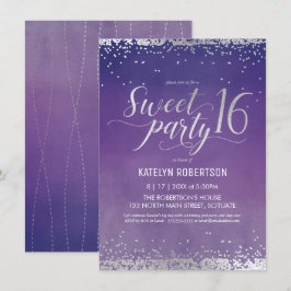 Söt 16-partsinbjudan - 16:e födelsedagen Inbjudan
