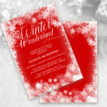 Söt 16 Party Winter Wonderland Snowflake Inbjudningar<br><div class="desc">Elegantens vinterland 16:e födelsedag har en vacker kalligrafi omgiven av en lush snöflake och snö gräns. Snöflingor går mot sötens röda bakgrund. Du kan faktiskt ändra bakgrunden färg till valfritt färg. Winter Wonderland kan inte ändras, men all återstående text kan redigeras. Denna punkt är en del av Winter Wonderland Snowflake-samlingen....</div>