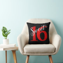 Söt 16 | Red and Black Glam Typography Namn