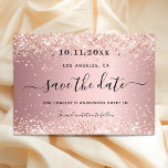 Söt 16  rosa glitter party spara datumet<br><div class="desc">A Spara datumkortet för en svensk 16:e födelsedagsfest. En  metallisk rosa tittar bakgrund som dekoreras med ro faux glitter damm från guld. Anpassa och lägg till datum och namn/ålder. Texten: Spara datumet skrivs med ett stort trendig-handskript i stil med dekortecken.</div>