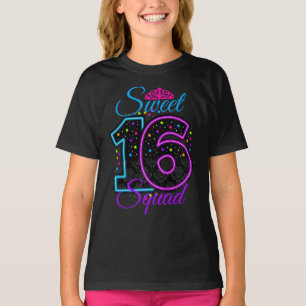 Söt 16 sexton kvadratcumple 16 anpassad design t shirt