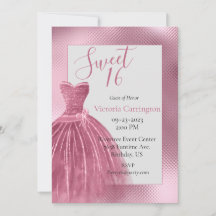 Söt 16 Sexton Rosa Glitter Dress Elegant Party