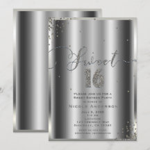 SÖT 16 Sexton Silver Glam Konfett hörn