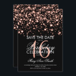 Söt 16" spara rosa guld för datera" inbjudningar<br><div class="desc">Mall för inbjudan för födelsedagsfest för elegant 16th (sötsak 16) rosa guld-.</div>