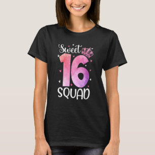 Söt 16 Squad Girl Tonåring 16:e födelsedagen 61:e T Shirt