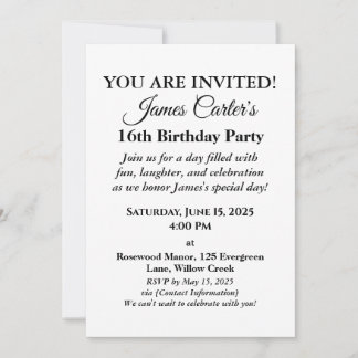 Söt 16 Stänk-buss: Poolside Party-inbjudan Inbjudningar