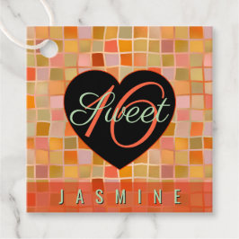 Söt 16 svarta hjärtat tonåring flicka gåvor etiketter