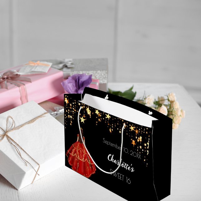 Söt 16 svarta röda guld-stjärnor klädtiara (Skapare uppladdad)