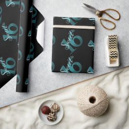Söt 16 | Teal Grönt Grunge och Faux Glitter Presentpapper