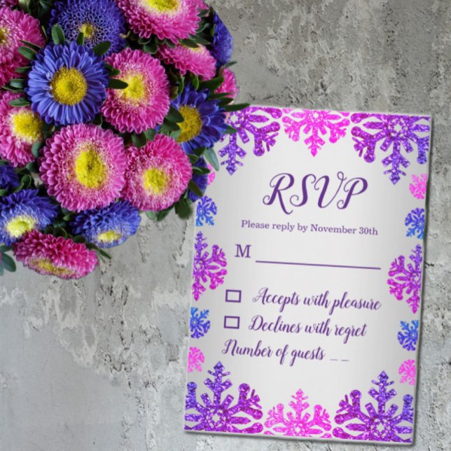 Söt 16 vintersnöflingor OSA kort (Skapare uppladdad)