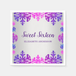 Söt 16 vintersnöflingor pappersservett