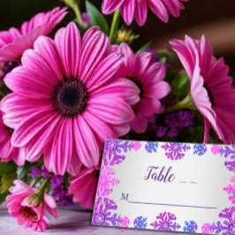 Söt 16 vintersnöflingor placeringskort