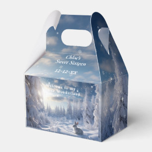 Söt 16 Vinterundrets Snöhareskog Presentaskar